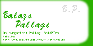 balazs pallagi business card